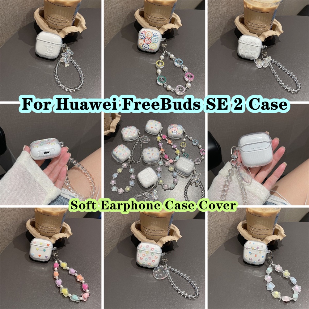 พร้อมส่ง! สําหรับ Huawei FreeBuds SE 2 เคสใส สร้อยข้อมือ การ์ตูน สําหรับ Huawei FreeBuds SE 2 เคสนิ่