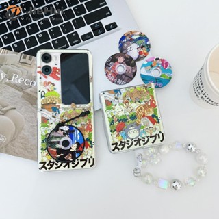 Jiehui เคสโทรศัพท์มือถือ แบบฝาพับ สําหรับ OPPO Find N2 Flip Up and Down Miyazaki CD