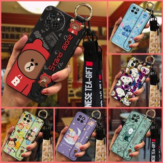 Kickstand Phone Holder Phone Case For Itel S23/S665L Soft case Fashion Design Back Cover Cartoon Durable Lanyard ring Cute