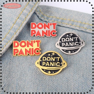 Bebettkiss เข็มกลัดอัลลอย รูป Dont Panic สร้างสรรค์ เครื่องประดับแฟชั่น สําหรับตกแต่งเสื้อผ้า เสื้อแจ็กเก็ต กระเป๋า 4 ชิ้น