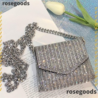 Rosegoods1 กระเป๋าสะพายไหล่ กระเป๋าคลัทช์ สายโซ่ แฟชั่นสําหรับสตรี