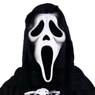 Classic Official Ghost Face Scream Mask With Shroud - Scream Fun World