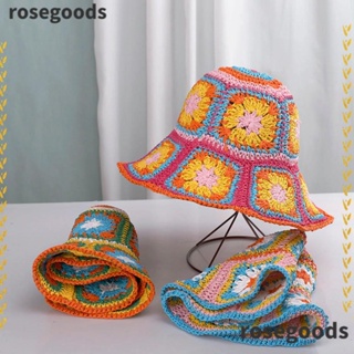 Rosegoods1 หมวกฟาง ป้องกันรังสียูวี แฟชั่นฤดูร้อน 2023