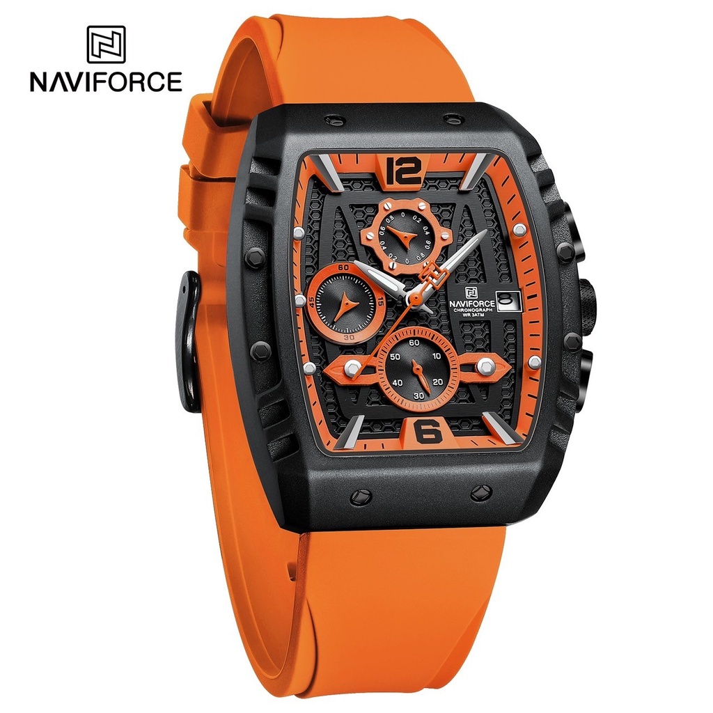 NAVIFORCE นาฬิกาผู้ชาย รุ่น NF8025  สีส้ม ของแท้100% ประกันศูนย์ไทย 1 ปี ของในประเทศสามารถส่งเครมภาย