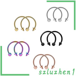 [Szluzhen1] ต่างหูห่วงเจาะจมูก ปาก 6 มม. 16 กรัม