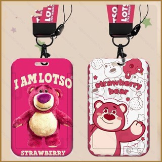 Sq3 Lotso ชุดการ์ดอาหาร ลายหมีสตรอเบอร์รี่น่ารัก สําหรับนักเรียน