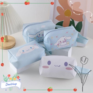 Dealshop กระเป๋าดินสอ หนัง PU ลายการ์ตูนสุนัข Cinnamoroll น่ารัก สีฟ้า ของขวัญวันเกิด