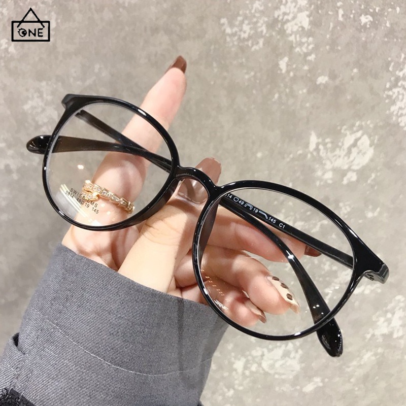 COD❤️พร้อมส่ง-แว่นสายตาสั้ป้องกันแสงสีฟ้าแฟชั่นกรอบกลมสไตล์เกาหลีแว่นตาคอมพิวเตอร์แว่นกรองแสงผู้ชายและผู้หญิง-a.one - รูปที่ 6