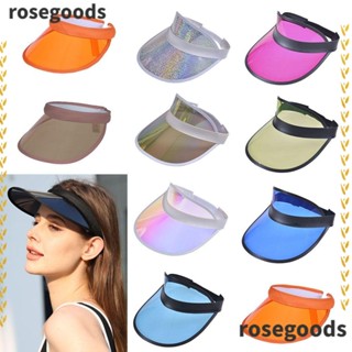 Rosegoods1 หมวกเบสบอล PVC สีใส แฟชั่นฤดูร้อน สําหรับผู้หญิง ผู้ชาย