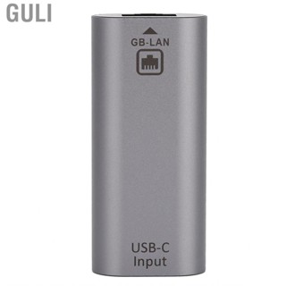 Guli USB C To LAN Adapter  Good Compatibility Plug and Play RJ45 Converter with Power Indicator for Home Office