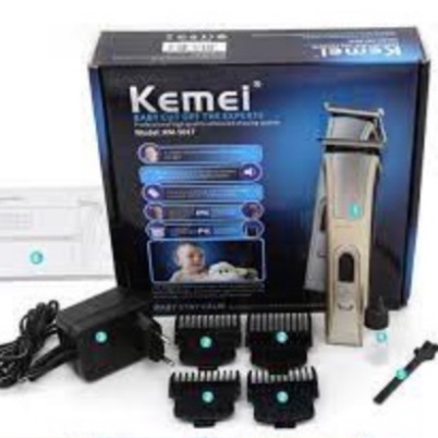 ปัตตาเลี่ยนตัดผมสําหรับผู้ชาย( กม 5017 )ไร้สาย* ชาร์จใหม่ได้* ปัตตาเลี่ยน ผม ขั้นสูง