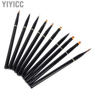 Yiyicc 10 Pcs Nail Art Brushes Set Painting Tools Liner