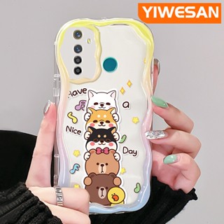 เคสโทรศัพท์มือถือใส แบบนิ่ม ลายการ์ตูนสัตว์ กันกระแทก สําหรับ Realme 5 5i 5s 5 Pro 6i Narzo 20A Q