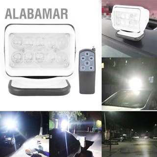 ALABAMAR 50W LED สีขาว รีโมทคอนโทรล เรือ รถ ไฟฉายทำงาน สปอตไลท์ ฐานแม่เหล็ก โคมไฟกลางแจ้ง