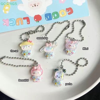 [GOGJIG5] Sanrio พวงกุญแจเลเซอร์ใส จี้การ์ตูนคิตตี้ ชินนาม่อน สุนัขคุโรมิ เมโลดี้ ปาช่า น่ารัก สําหรับห้อยกระเป๋า กุญแจรถยนต์ UOO