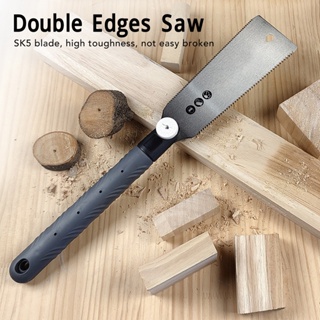 SaTine Shop เลื่อยดึงด้วยมือ Double Edges Flush Saw SK5 เลื่อยตัดใบมีดถอดเปลี่ยนได้สำหรับงานไม้