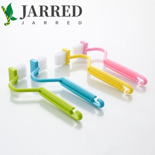 Jarred แปรงพลาสติกเซรามิค รูปตัว V สุ่มสี สําหรับทําความสะอาดห้องน้ํา บ้าน