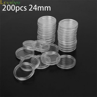 ⭐24H SHIPING ⭐Coin Capsules Round Storage Box Transparent Useful 200* 200pcs 200x 24mm
