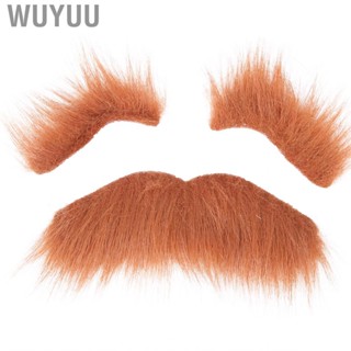 Wuyuu Costume Fake Beard Eyebrow Multi Purpose Comfortable Use