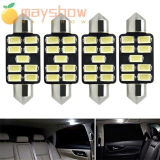 Mayshow หลอดไฟอ่านหนังสือ LED DC12V 5630 9SMD 39 มม. สีขาว สําหรับรถยนต์ 4 ชิ้น