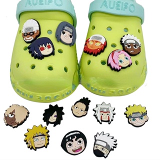 เข็มกลัด ลายการ์ตูนอนิเมะ Sakura Crocs Jibbitz Kakashi Jibits น่ารัก เครื่องประดับ สําหรับตกแต่งรองเท้าผู้ชาย