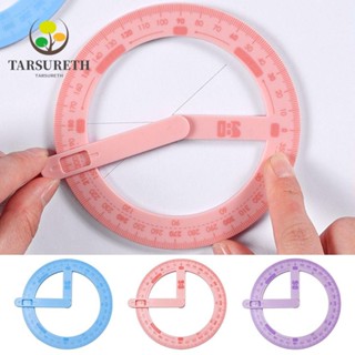 Tarsureth ไม้โปรแทรกเตอร์ พลาสติก หมุนได้ 360 องศา สําหรับนักเรียน