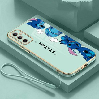 เคสโทรศัพท์มือถือ ขอบยางชุบ ป้องกันเต็มเลนส์ ลาย Stitch สําหรับ Samsung Galaxy A54 A34 A14 5G A14 LTE A24 A04s A13 5G