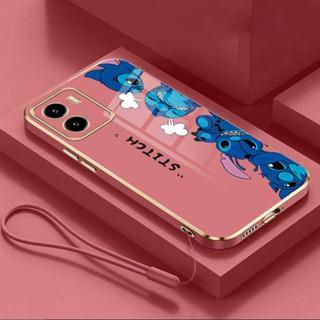 Xiaomi Redmi A1 A2 A1+ A2+ Plus Redmi 7A 7 6A 6 Pro 5 Plus เคสโทรศัพท์มือถือ ลายการ์ตูนมอนสเตอร์ ตาโต Stitch ขอบตรง ป้องกันกล้องเต็มรูปแบบ