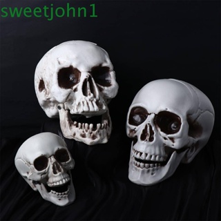 Sweetjohn โมเดลหัวกะโหลกพลาสติก น่ากลัว สําหรับตกแต่งบ้าน