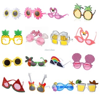 Ch*【พร้อมส่ง】แว่นตากันแดด ลายนกฟลามิงโก้ตลก สไตล์ฮาวาย สําหรับปาร์ตี้ ชายหาด