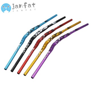 Janfat แฮนด์บาร์ โลหะผสมอลูมิเนียม 720 มม. 780 มม. ทนทาน สีดํา สีแดง สีฟ้า สําหรับจักรยานเสือภูเขา