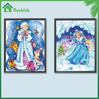 【Doub X ✮】ภาพวาดปักเพชร ทรงกลม ลาย Snow Maiden 5D DIY สําหรับตกแต่งบ้าน ✮