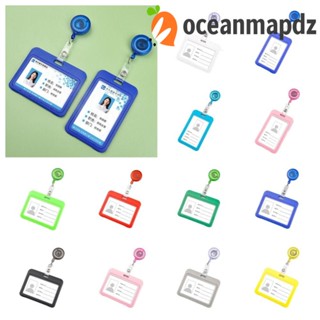 Oceanmapdz ซองใส่บัตรประจําตัวประชาชน บัตรรถบัส พลาสติกแข็ง ปรับขนาดได้