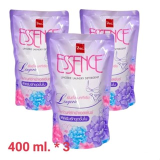 ESSENCE ผลิตภัณฑ์ ซักชุดชั้นใน ชนิดถุงเติม 400 มล. 3 ถุง (K)