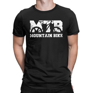 [S-5XL] เสื้อวินเทจผญ - ขี่จักรยานเสือภูเขาวินเทจ MTB เสื้อยืดออกแบบทุกข์ 100% เสื้อยืดผ้าฝ้าย 100% แขนสั้น