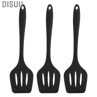 Disuu 3Pcs Silicone Spatula Easy Cleaning Odorless  Grade Silicone Slotted Turner