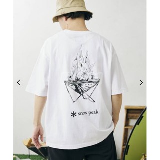 เสื้อยืดแขนสั้นลําลอง พิมพ์ลาย SNOW PEAK SS TEE สไตล์คลาสสิก สําหรับตั้งแคมป์กลางแจ้ง