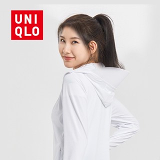 Uniqlo AIRism เสื้อแจ็กเก็ต ป้องกันแดด UPF50 + ป้องกันรังสียูวี กันลม สําหรับผู้หญิง เดินป่า ตั้งแคมป์ วิ่ง