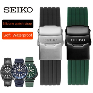 Seiko No. สายนาฬิกาข้อมือยางซิลิโคน SEIKO กันน้ํา กันเหงื่อ 18 มม. 19 มม. 20 มม. 21 มม. 22 มม. 23 มม. 24 มม. 5 ชิ้น