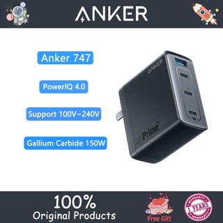 Anker 747 GanPrime 150W อุปกรณ์ชาร์จติดผนัง ขนาดกะทัดรัด และรวดเร็ว สําหรับ MacBook Pro Air iPad