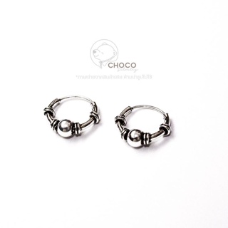 (S925) ต่างหูห่วง เงินแท้ A20 Sterling Silver Hoop Earrings