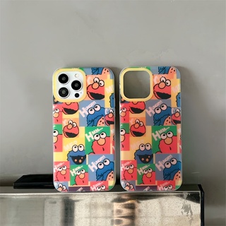 เคสแข็ง สำหรับ ไอโฟน iPhone 14 Pro Max iPhone 13 Pro Max iPhone 12 Pro Max iPhone 11 Cartoon เซซามี่สตรีท Sesame Street Design Hard Case