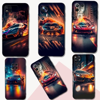 เคสโทรศัพท์มือถือ ซิลิโคนนิ่ม Tpu ลายรถสปอร์ต สีดํา สําหรับ Xiaomi Redmi Note 10 Pro 5G 4G 10S Redmi 10 2022