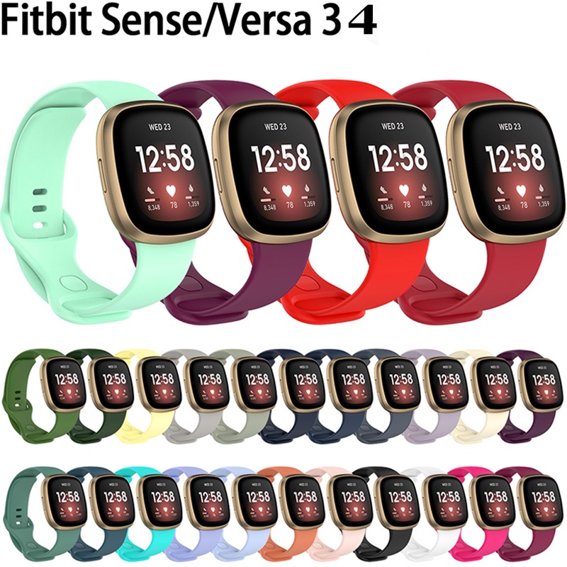 สร้อยข้อมือสีสันสดใสสายรัดข้อมือสําหรับ Fitbit Versa 3 4 นาฬิกาสายรัดนุ่ม Correa สําหรับ Fitbit Sense Versa4/3 สายนาฬิกาอุปกรณ์เสริม