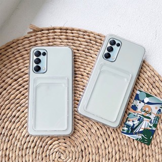 เคส OPPO Reno8T 5G Case A78 5G โทรศัพท์มือถือแบบนิ่ม ใส พร้อมช่องใส่บัตร สําหรับ