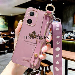 เคสโทรศัพท์มือถือ แบบนิ่ม ลายใบเมเปิ้ล พร้อมสายคล้อง สําหรับ Infinix Tecno Spark GO 2023