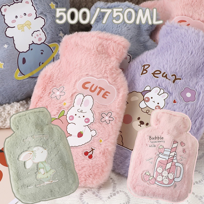 พร้อมส่ง/กระเป๋าน้ำร้อน ถุงน้ำร้อน ถุงประคบร้อน กระเป๋าประคบร้อน ลายการ์ตูนน่ารัก 500/750ML