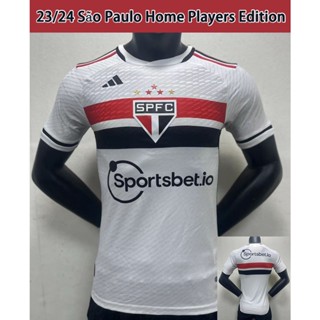 เสื้อกีฬาแขนสั้น ลายทีมชาติฟุตบอลชั้นนํา Sao Paulo 23 24 ชุดเหย้า สําหรับผู้ใหญ่