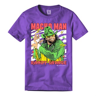 เสื้อยืด พิมพ์ลายกราฟฟิค "Macho Man" Randy Savage สีม่วง สําหรับผู้ชาย