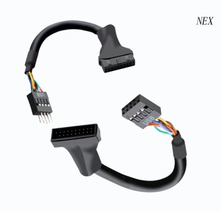 อะแดปเตอร์เมนบอร์ด NEX 20Pin Usb 3.0 Male Female To 9Pin Usb 2.0 Male Female